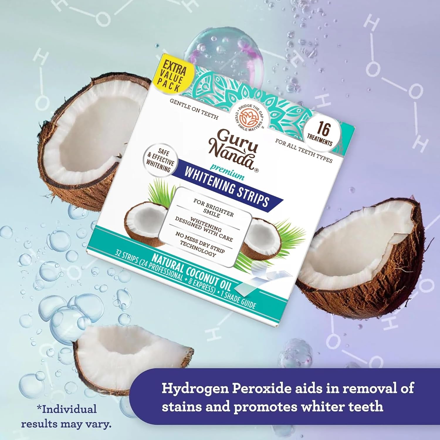 Teeth Whitening Strips - 16-Day Treatment with Non-Slip, Dry Strip Technology - Whitening Designed with Care for a Brighter Smile