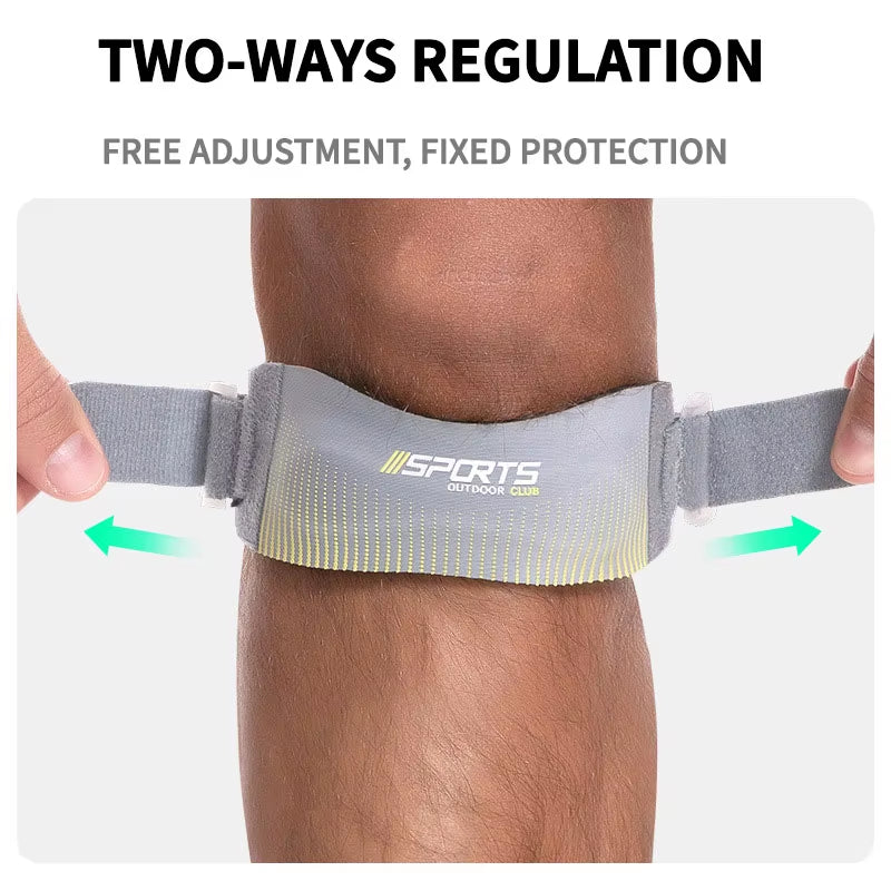 2 Pcs Knee Pad Adjustable Knee Strap Patellar Tendon Pressurized Protector Support Slider Pad Guard Badminton Running