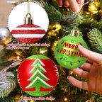 12 Pcs Christmas Tree Ornaments,2.4 Inch Christmas Ball Ornaments for Tree,Red and Green Glittering Hanging Bulbs for Holiday Xmas Decorations