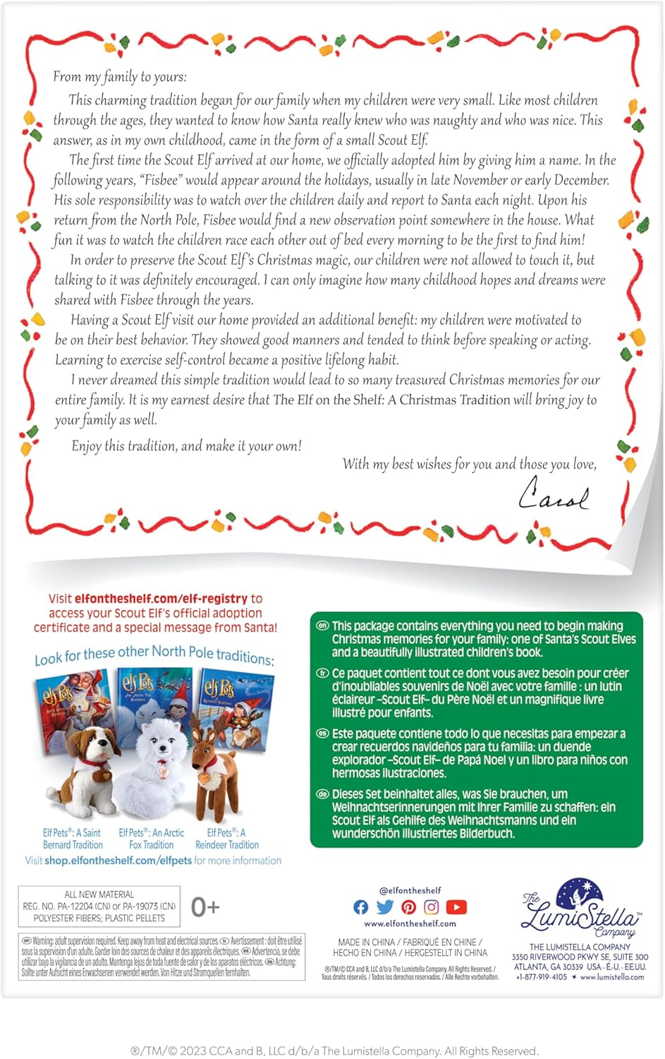 : a Christmas Tradition - Boy Scout Elf with Blue Eyes - Includes Artfully Illustrated Storybook, Keepsake Box and Official Adoption Certificate