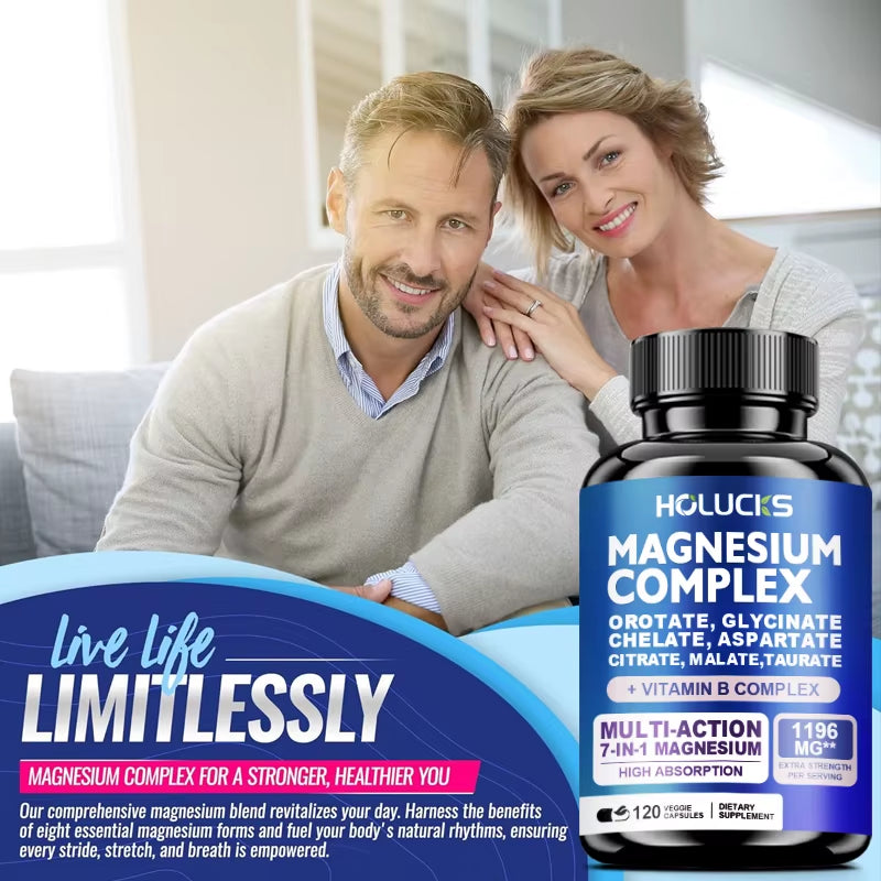 High Quality Magnesium Complex Supplement-Bone, Muscle & Heart Health , Sleep Support, Relaxation, Stress & Anxiety Relief