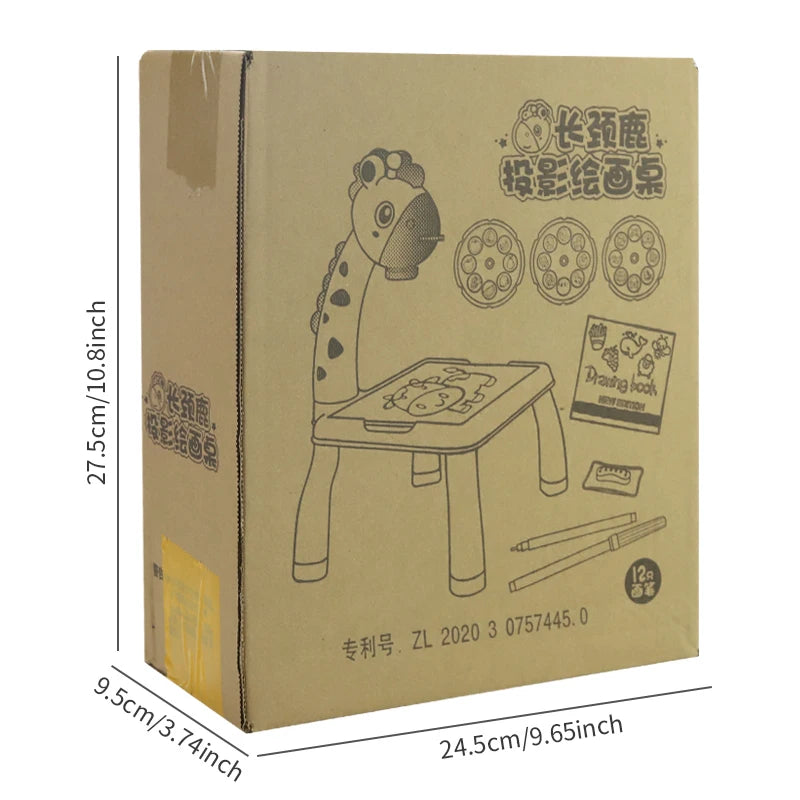 Children'S Projection Drawing Board Multi-Functional Drawing Table Projector Graffiti Puzzle Toy