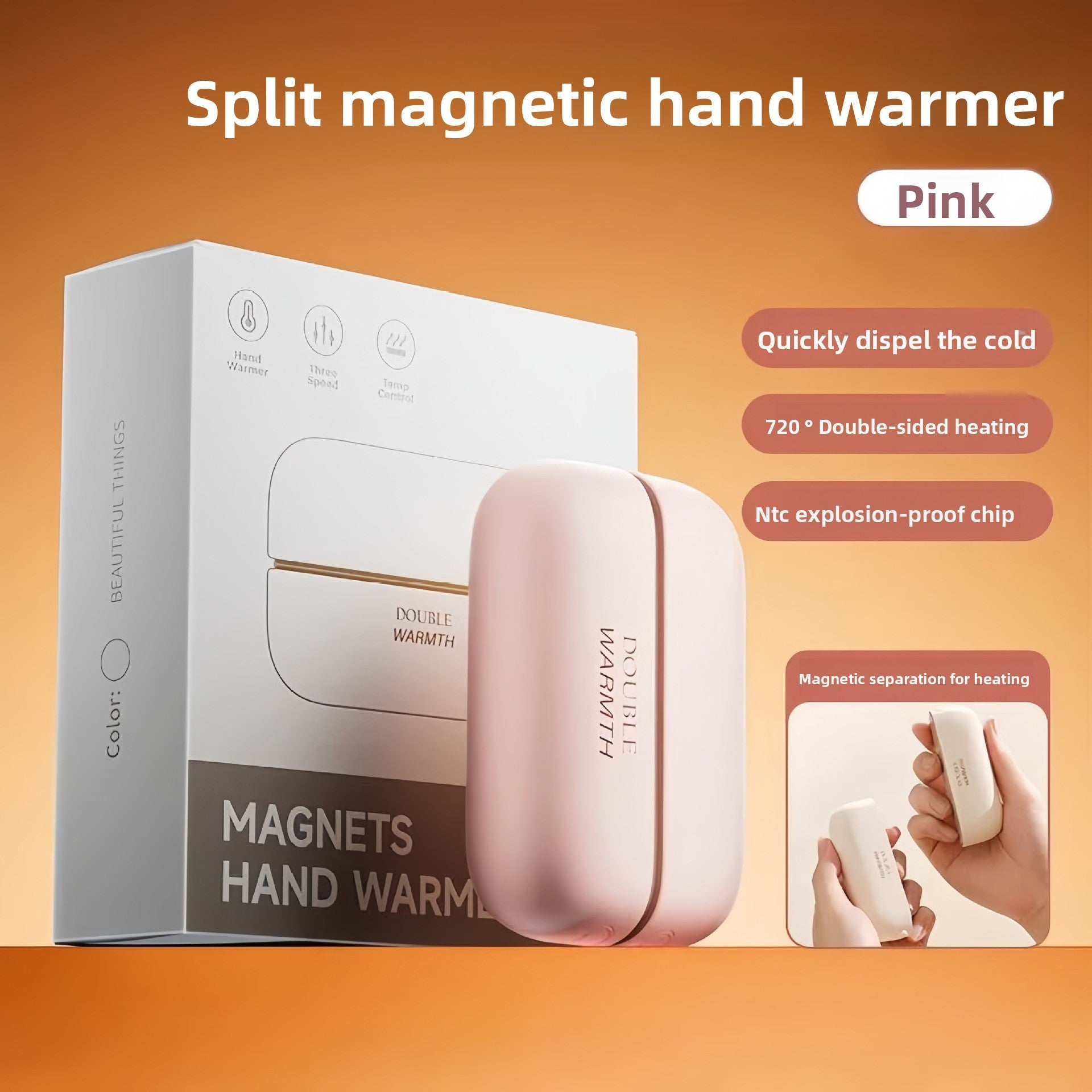 Creative Split Portable Handheld Hand Warmer